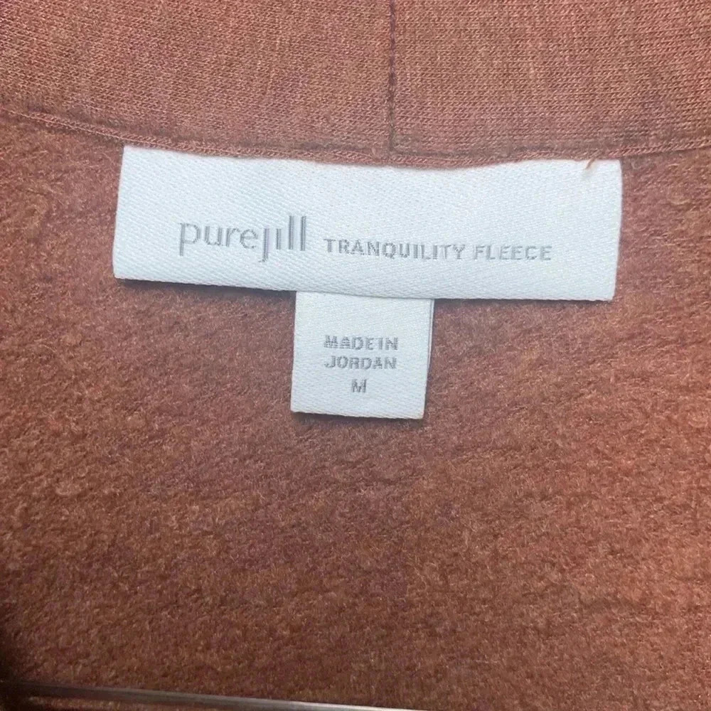 J Jill, pure gel, tranquility fleece size medium, dark brown/rust color - Picture 2 of 8